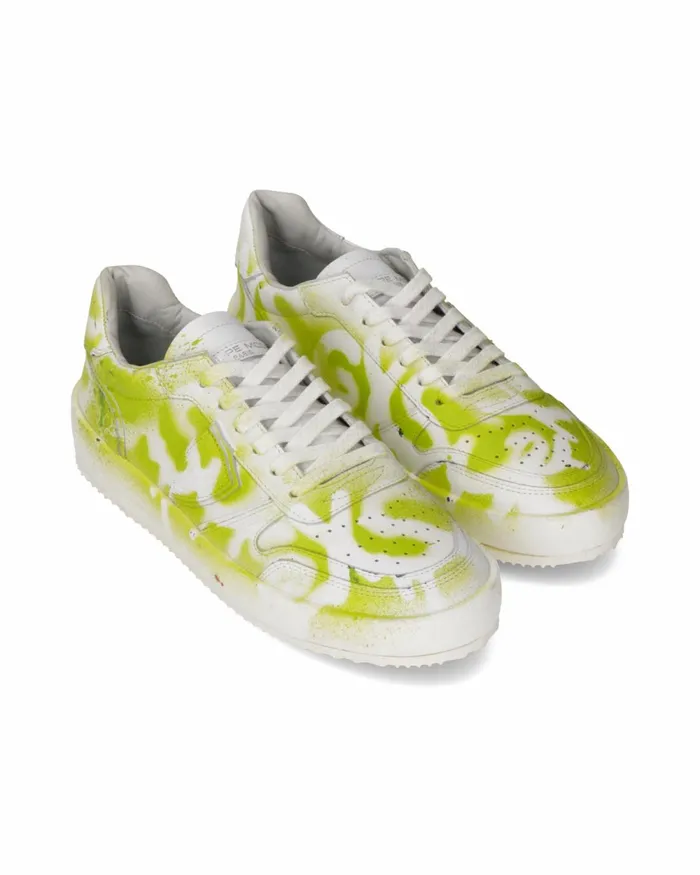 Women Nice Sneakers White Green Shoes Philippe Model Paris Street