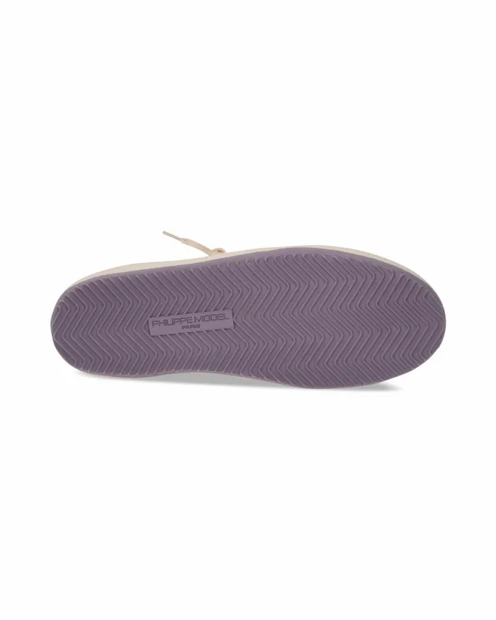 Women Nice Sneakers WhiteLilac Shoes Philippe Model Paris Casual