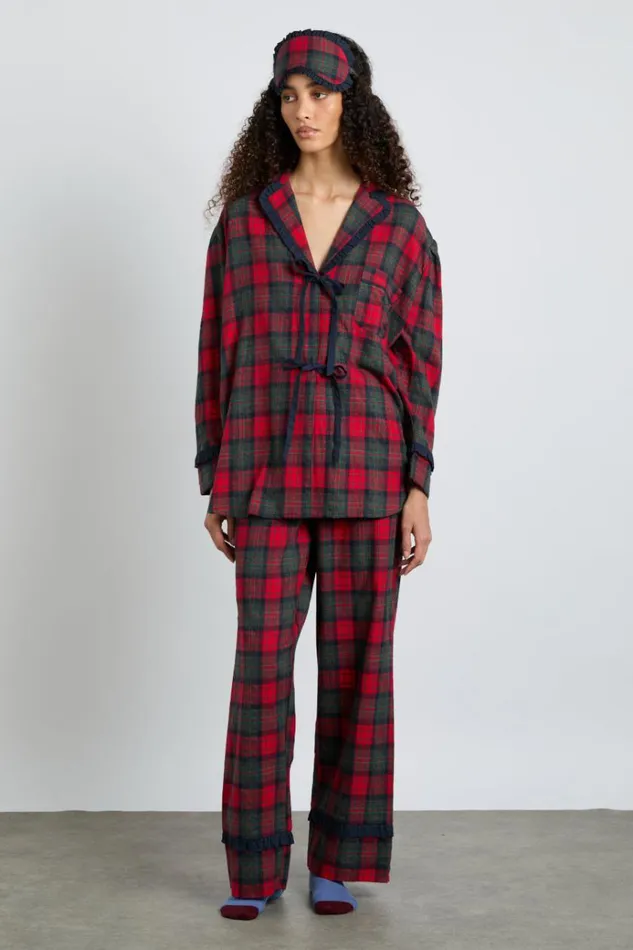 Women Nightwear Damson Madder Antonella Pj Set Red Tartan