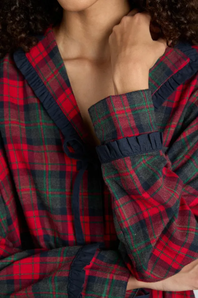 Women Nightwear Damson Madder Antonella Pj Set Red Tartan