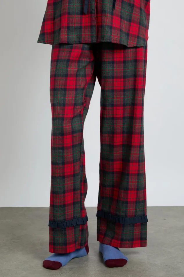Women Nightwear Damson Madder Antonella Pj Set Red Tartan