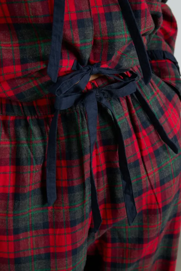 Women Nightwear Damson Madder Antonella Pj Set Red Tartan