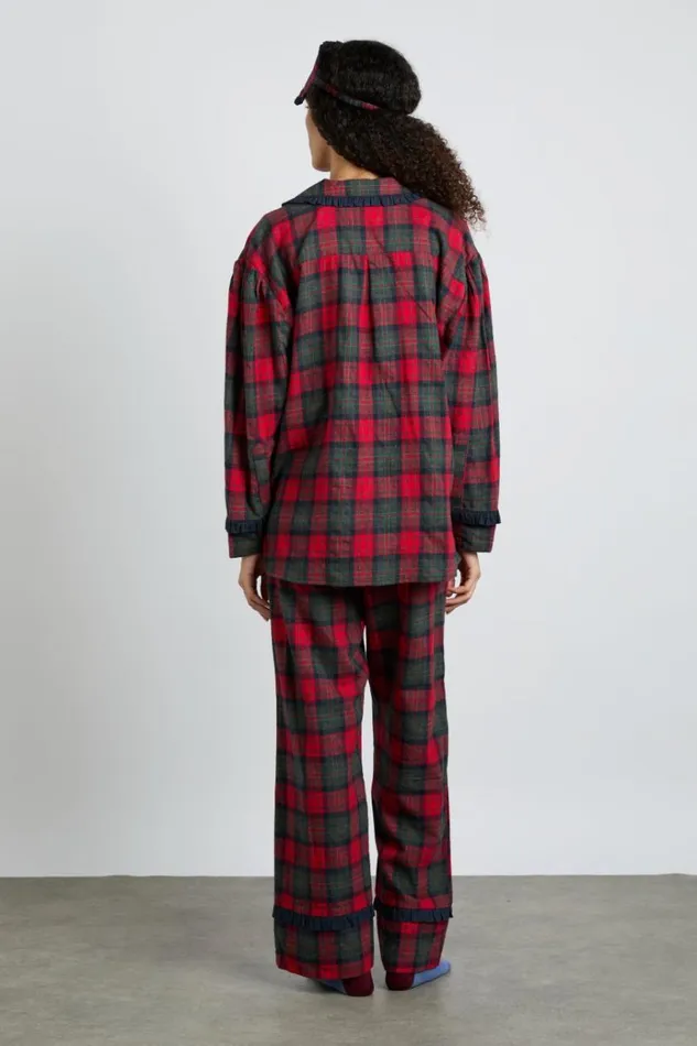 Women Nightwear Damson Madder Antonella Pj Set Red Tartan
