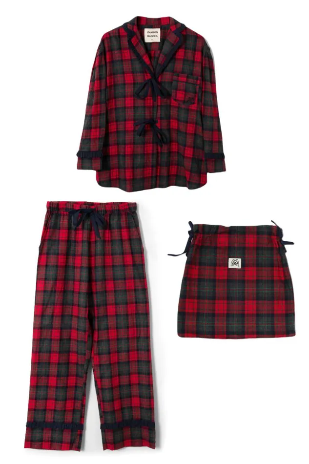 Women Nightwear Damson Madder Antonella Pj Set Red Tartan