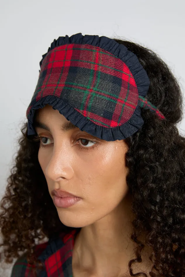Women Nightwear Damson Madder Damson Pj Eye Mask 8211 Red Tartan