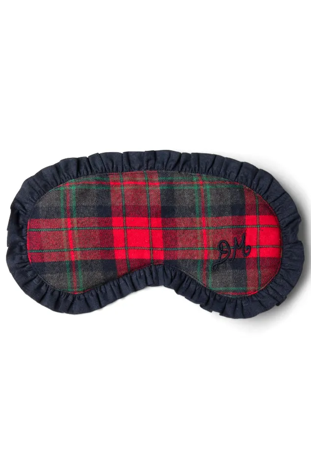 Women Nightwear Damson Madder Damson Pj Eye Mask 8211 Red Tartan