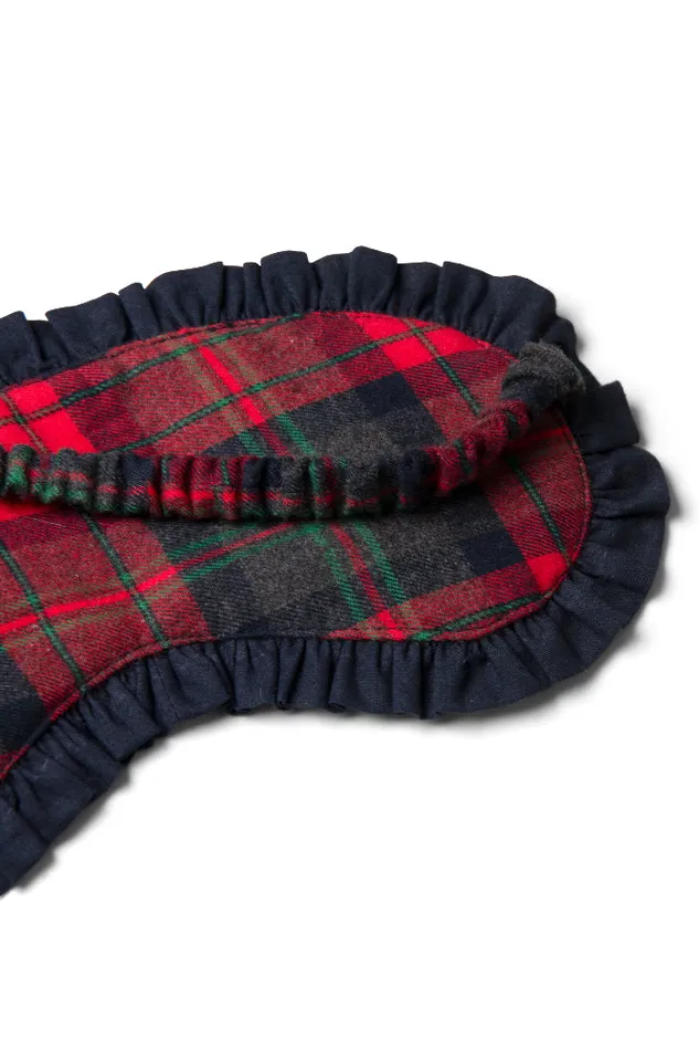 Women Nightwear Damson Madder Damson Pj Eye Mask 8211 Red Tartan