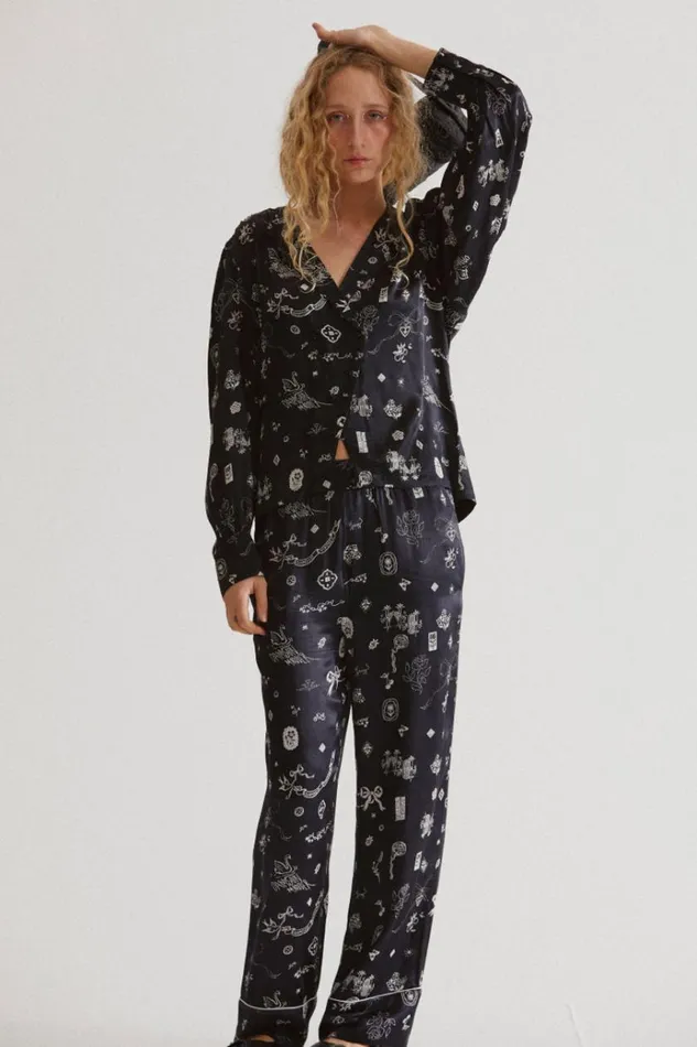 Women Occasion Wear Damson Madder Joni Pants 8211 Symbol Print