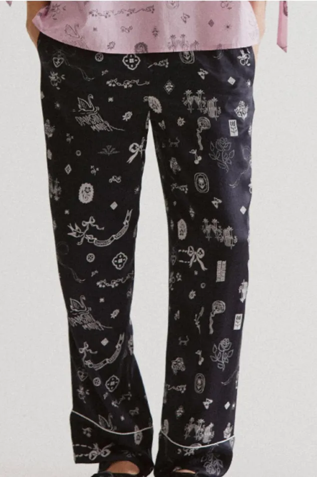 Women Occasion Wear Damson Madder Joni Pants 8211 Symbol Print