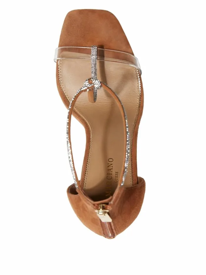 Women Olivia Embellished Heeled Sandal Cognac Marciano Shoes Women Olivia Embellished Heeled Sandal Cognac Marciano Shoes