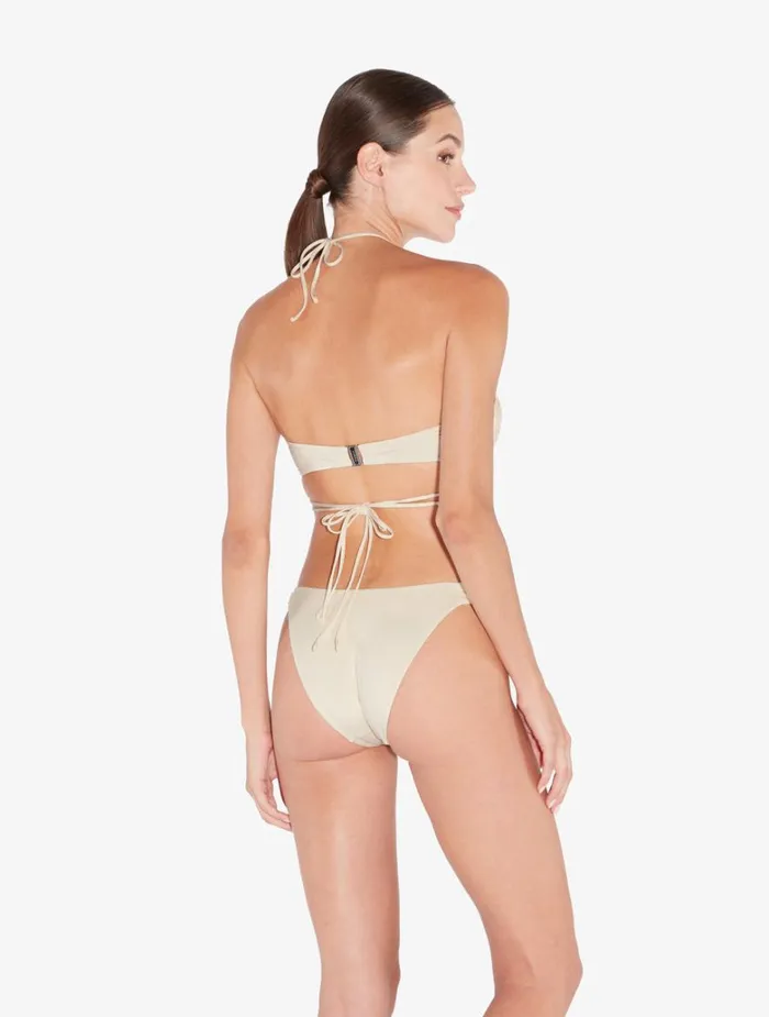 Women OnePiece Bathing Suits La Perla Trikini In Champagne With Beading