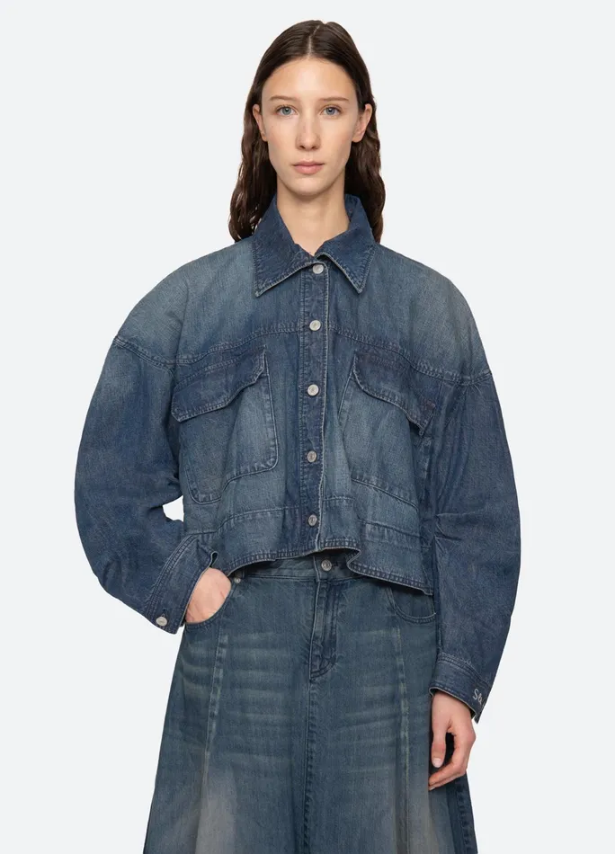 Women Outerwear Sea New York Amari Shirt Jacket Blue