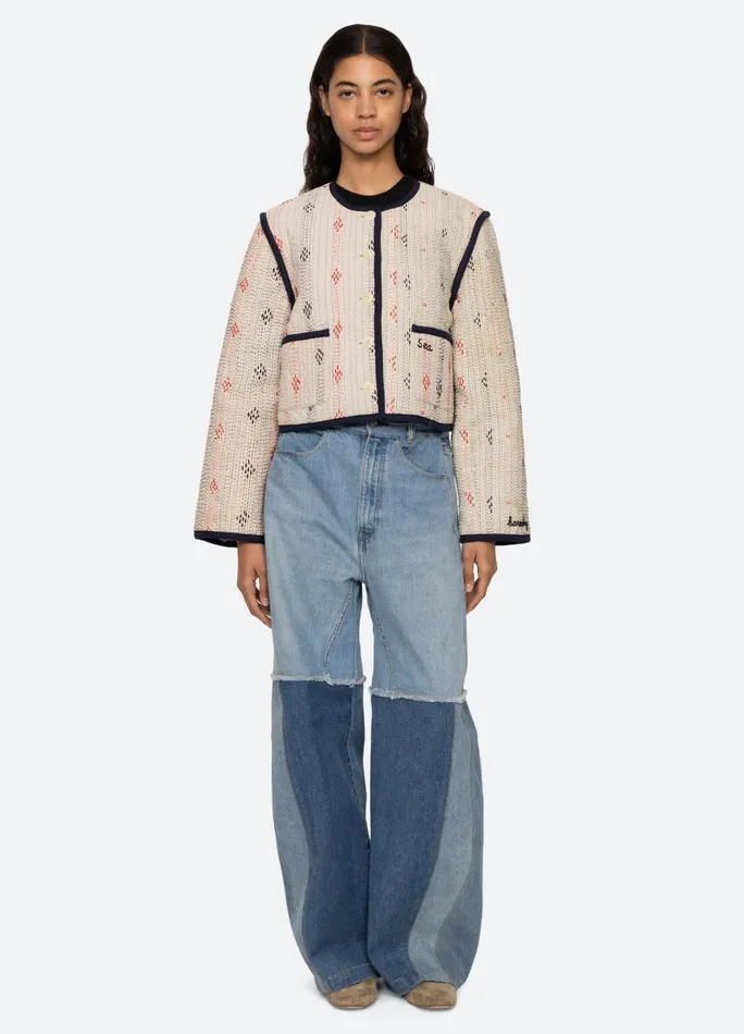 Women Outerwear Sea New York Kantha Jacket Coral