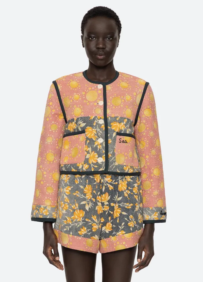 Women Outerwear Sea New York Kantha Jacket Coral