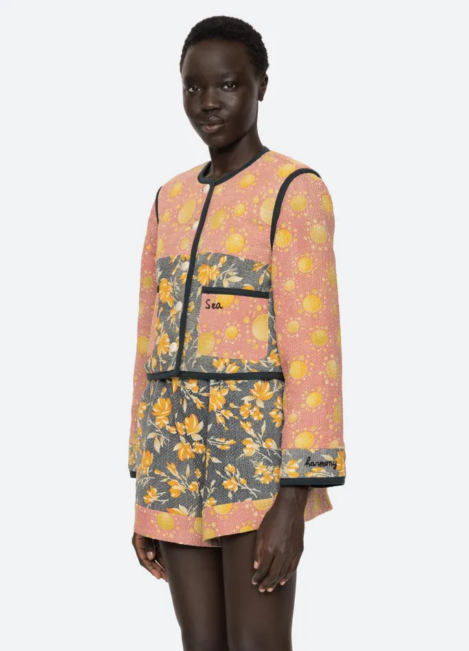 Women Outerwear Sea New York Kantha Jacket Coral