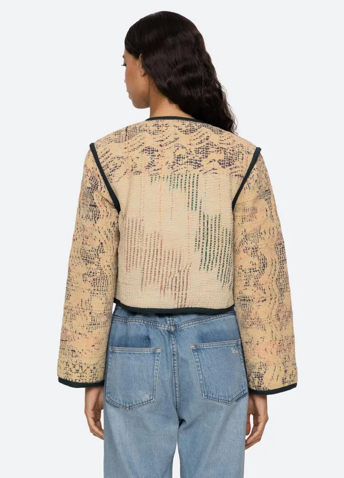 Women Outerwear Sea New York Kantha Jacket Coral