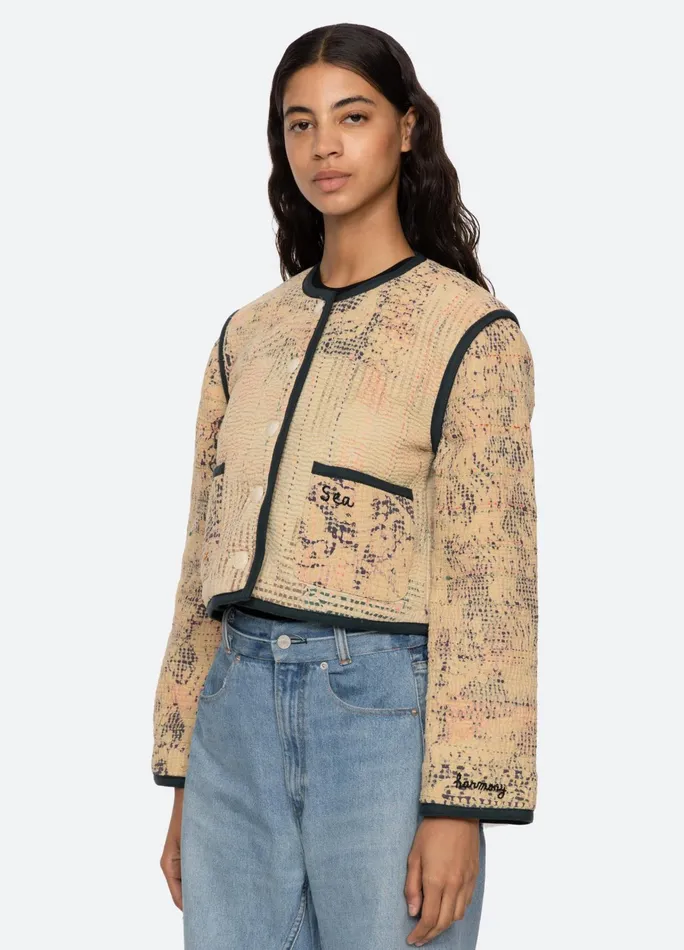 Women Outerwear Sea New York Kantha Jacket Coral