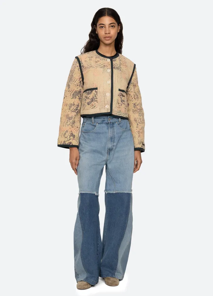 Women Outerwear Sea New York Kantha Jacket Coral