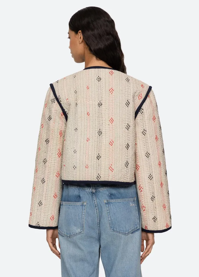 Women Outerwear Sea New York Kantha Jacket Coral