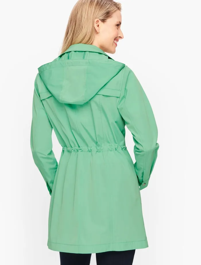 Women Outerwear Talbots Lightweight Rain Jacket Light Jade