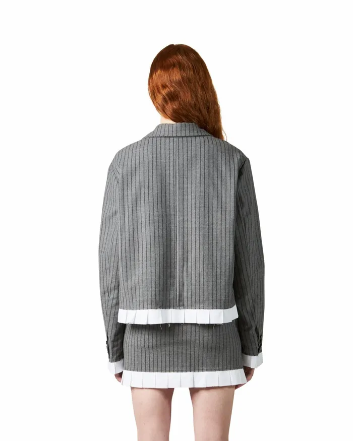 Women Oversize Jacket 8211 Grey Paris Philippe Model Paris Outerwear