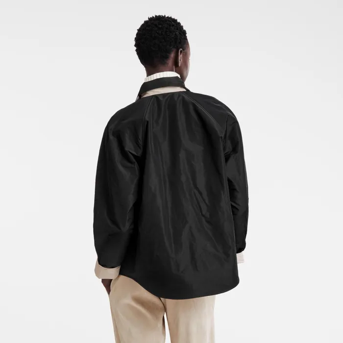 Women Padded Blouson BlackPaper Longchamp Coats and Jackets