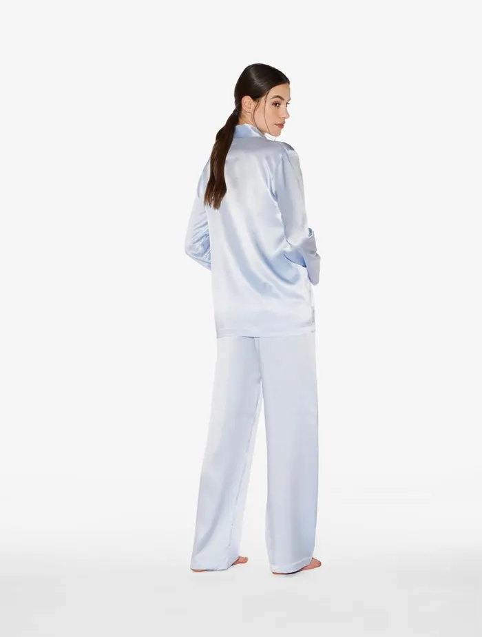 Women Pajamas La Perla Azure Silk Pajama Set