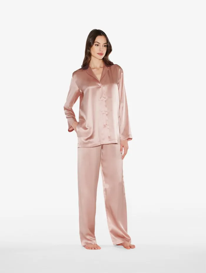 Women Pajamas La Perla Powder Pink Silk Pajama Set