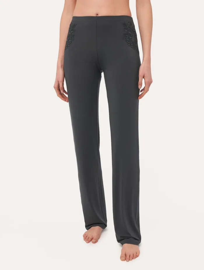 Women Pajamas La Perla Trousers In Charcoal Grey