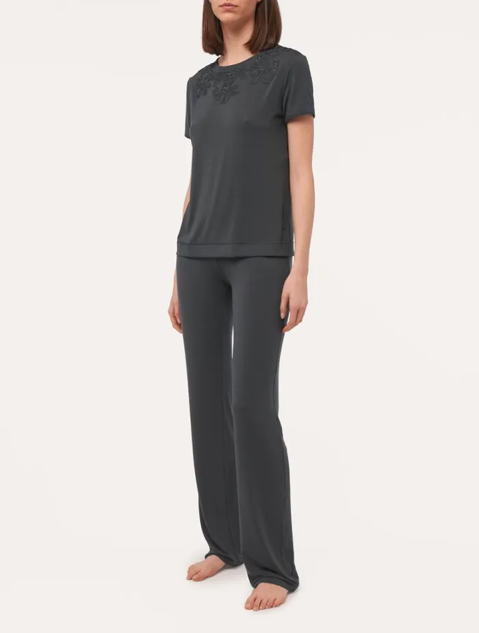 Women Pajamas La Perla Trousers In Charcoal Grey