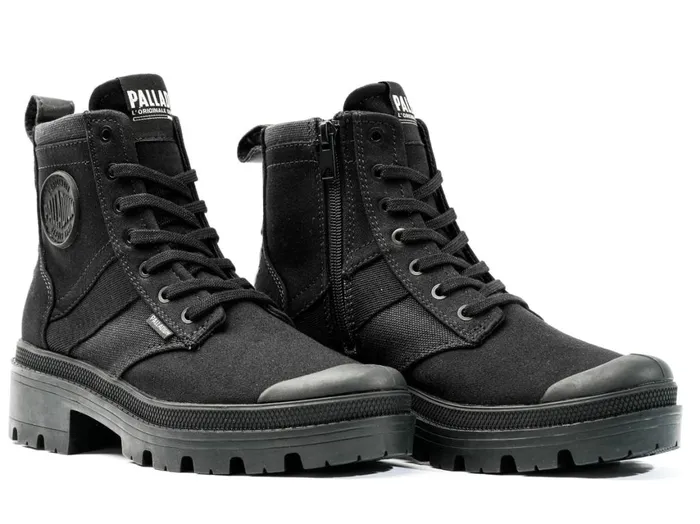 Women PALLABASE HI ARMY Palladium Heel Boots