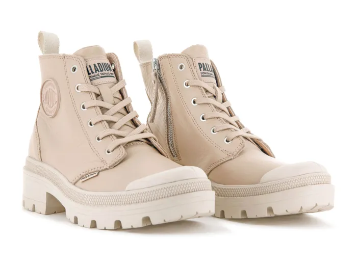 Women PALLABASE LEATHER Palladium Heel Boots