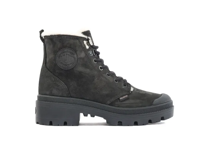 Women PALLABASE NUBUCK ZIP WL Palladium Heel Boots