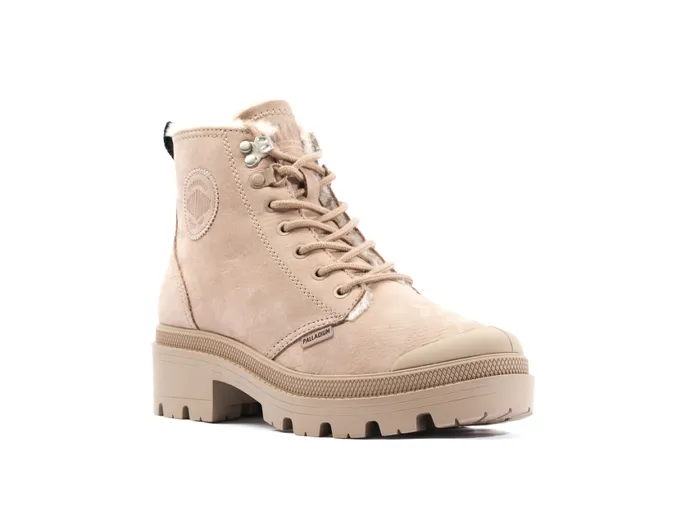 Women PALLABASE NUBUCK ZIP WL Palladium Heel Boots