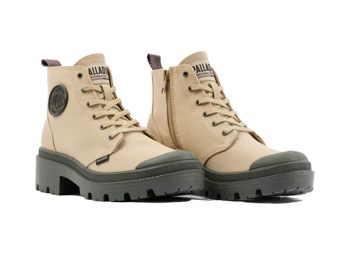 Women PALLABASE TWILL Palladium Heel Boots