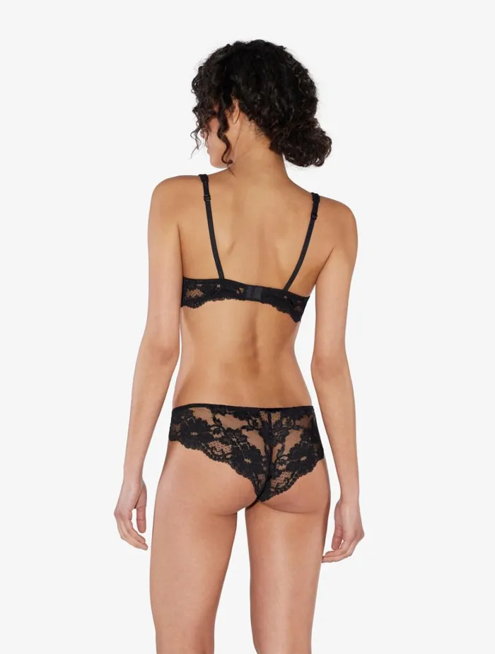 Women Panties La Perla Black Cotton Brazilian Briefs