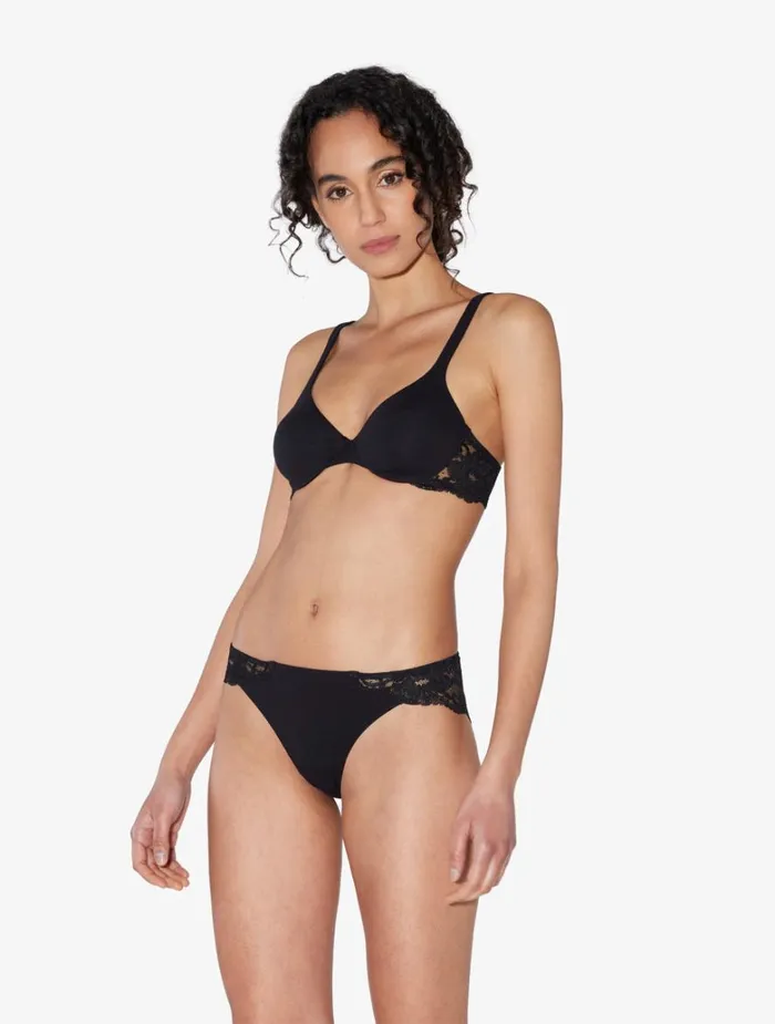 Women Panties La Perla Black Cotton Brazilian Briefs