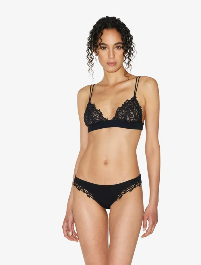 Women Panties La Perla Black Low Rise Briefs With Macram