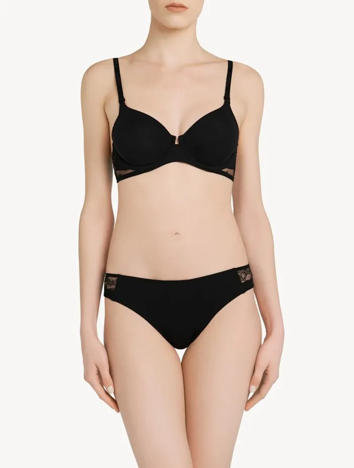 Women Panties La Perla Black Mid Rise Briefs Women Panties La Perla Black Mid Rise Briefs