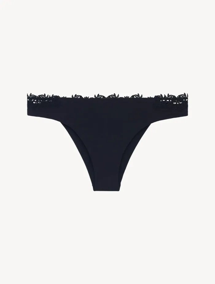 Women Panties La Perla Brazilian Brief In Black Lycra With Macrame