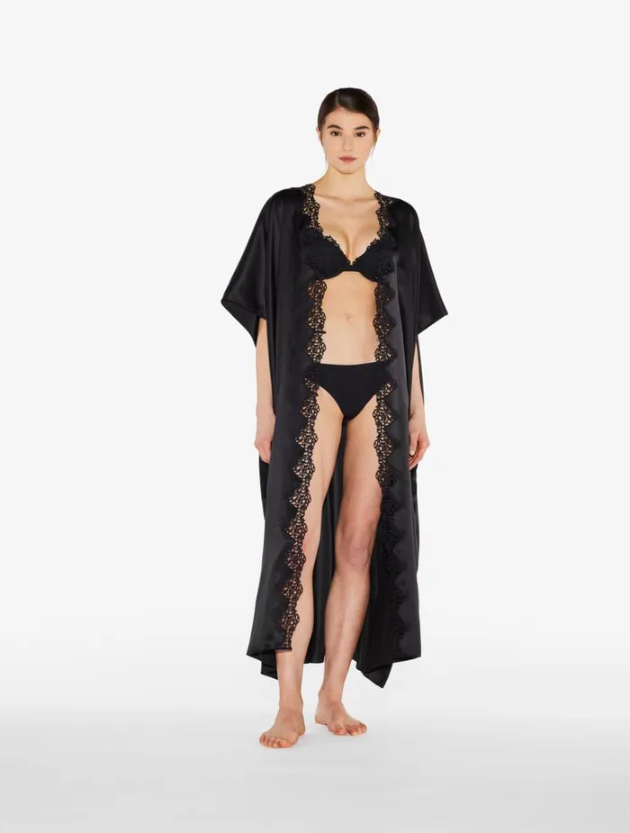 Women Panties La Perla Brazilian Brief In Black Lycra With Macrame