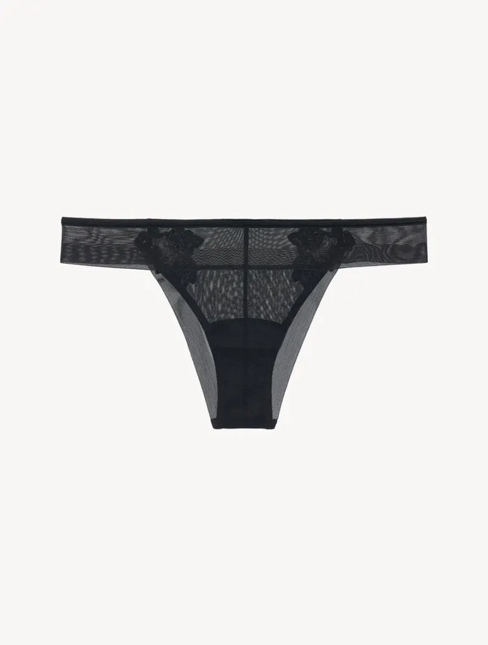 Women Panties La Perla Brazilian Briefs In Black Stretch Tulle