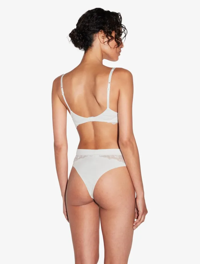 Women Panties La Perla High Waisted Briefs In Lys With Embroidered Tulle