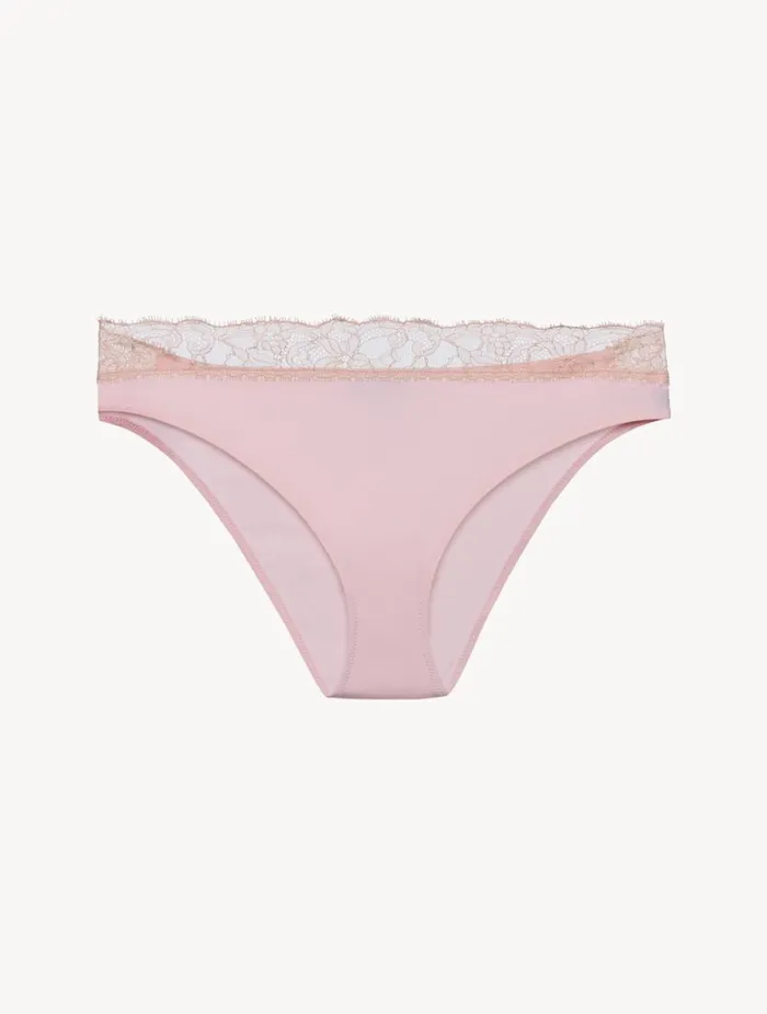 Women Panties La Perla Lace Medium Brief In Powder Pink And Sand