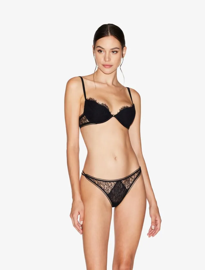 Women Panties La Perla Lace Thong In Onyx