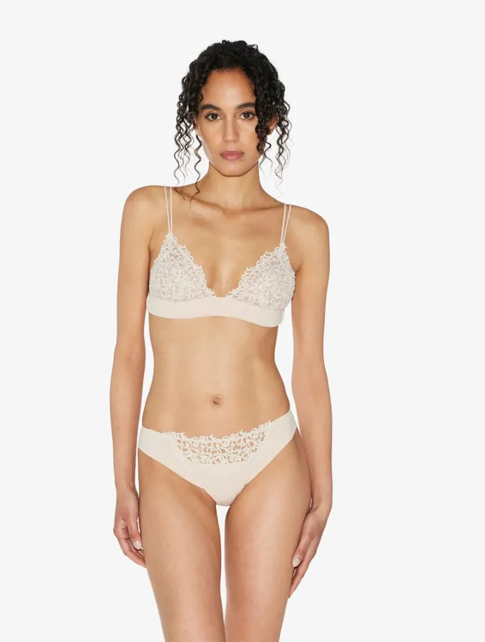 Women Panties La Perla Rose Beige Macram Thong