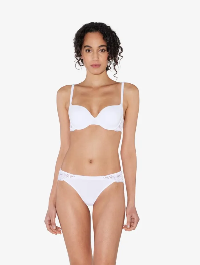Women Panties La Perla White Cotton Brazilian Briefs