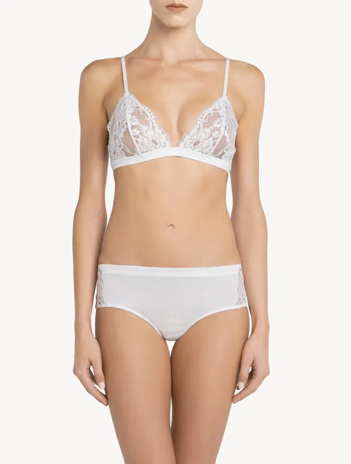 Women Panties La Perla White Cotton Hipster Briefs