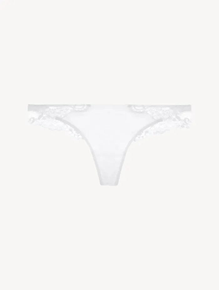 Women Panties La Perla White Cotton Thong