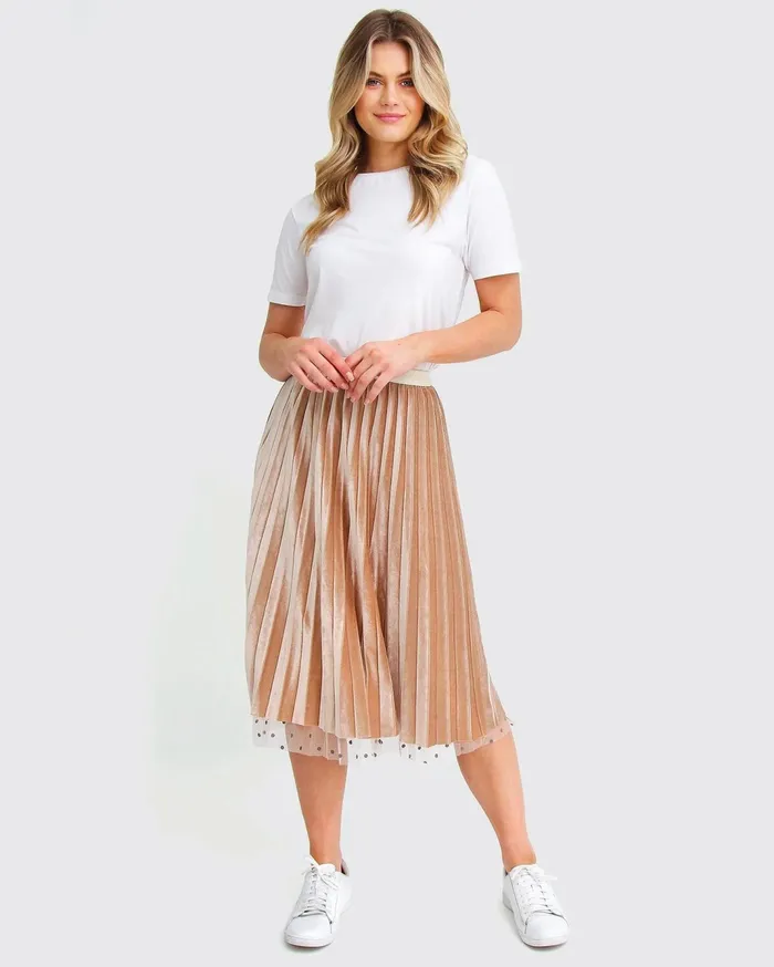 Women Pants and Skirts Belle and Bloom Mixed Feeling Reversible Skirt 8211 Beige